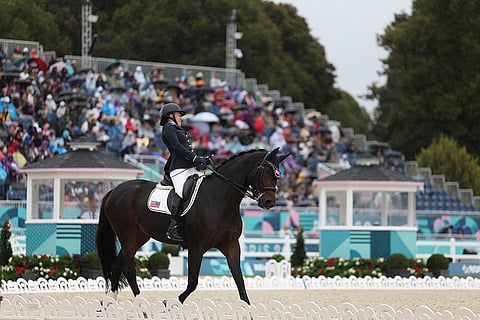 2024 Paris Paralympics: Rebecca Hart of the U.S. competes in the equestrian grade III individual event